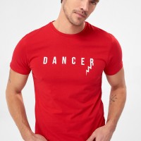 Kırmızı Erkek Pamuk T-shirt